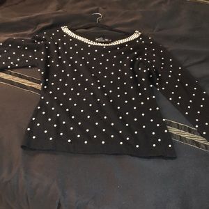 Pearl beaded sweater